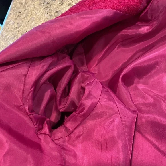 Jennifer & Grace Fuchsia Raspberry Pink Wool Blend Blazer 10 Lined - Picture 13 of 17